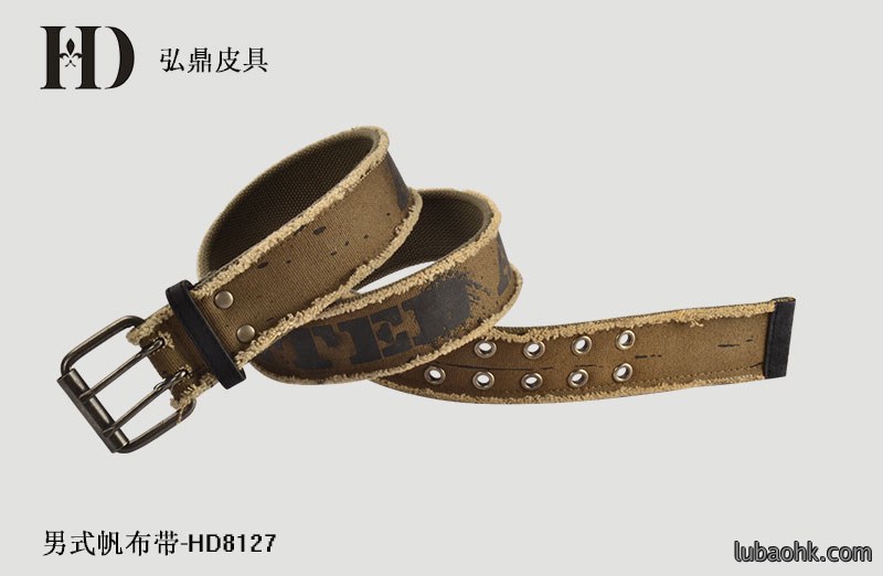 男式帆布打孔带HD8127