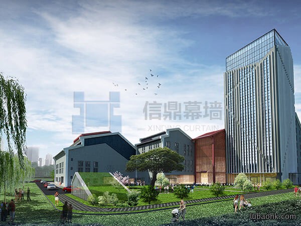 建筑幕墙-麻涌文化艺术中心效果图