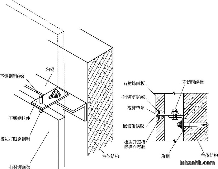 钢销式干挂法 钢销式干挂法