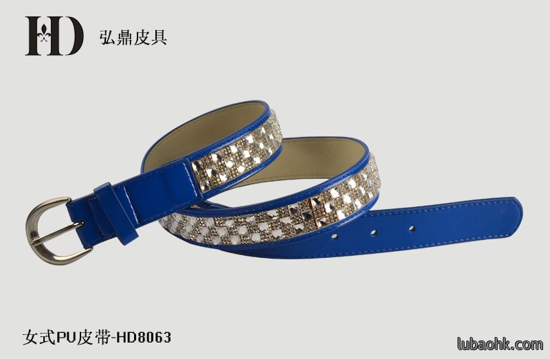 女式PU镶水钻腰带HD8063